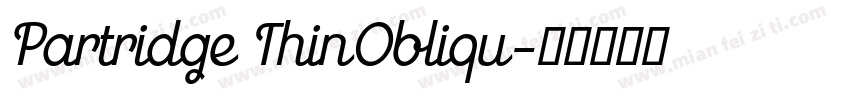 Partridge ThinObliqu字体转换